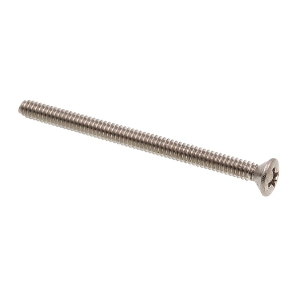 Prime-Line Machine Screw, Oval Head Phil Drive No. 6-32 X 2in 18-8 Stainless Steel 100PK 9010582 - main
